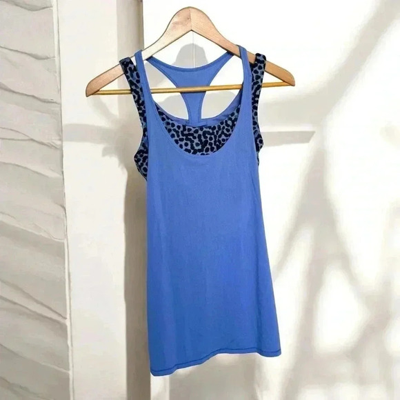 Lululemon All Sport Support Tank Lullaby / Ace Spot Lullaby Black 6 - Picture 3 of 8